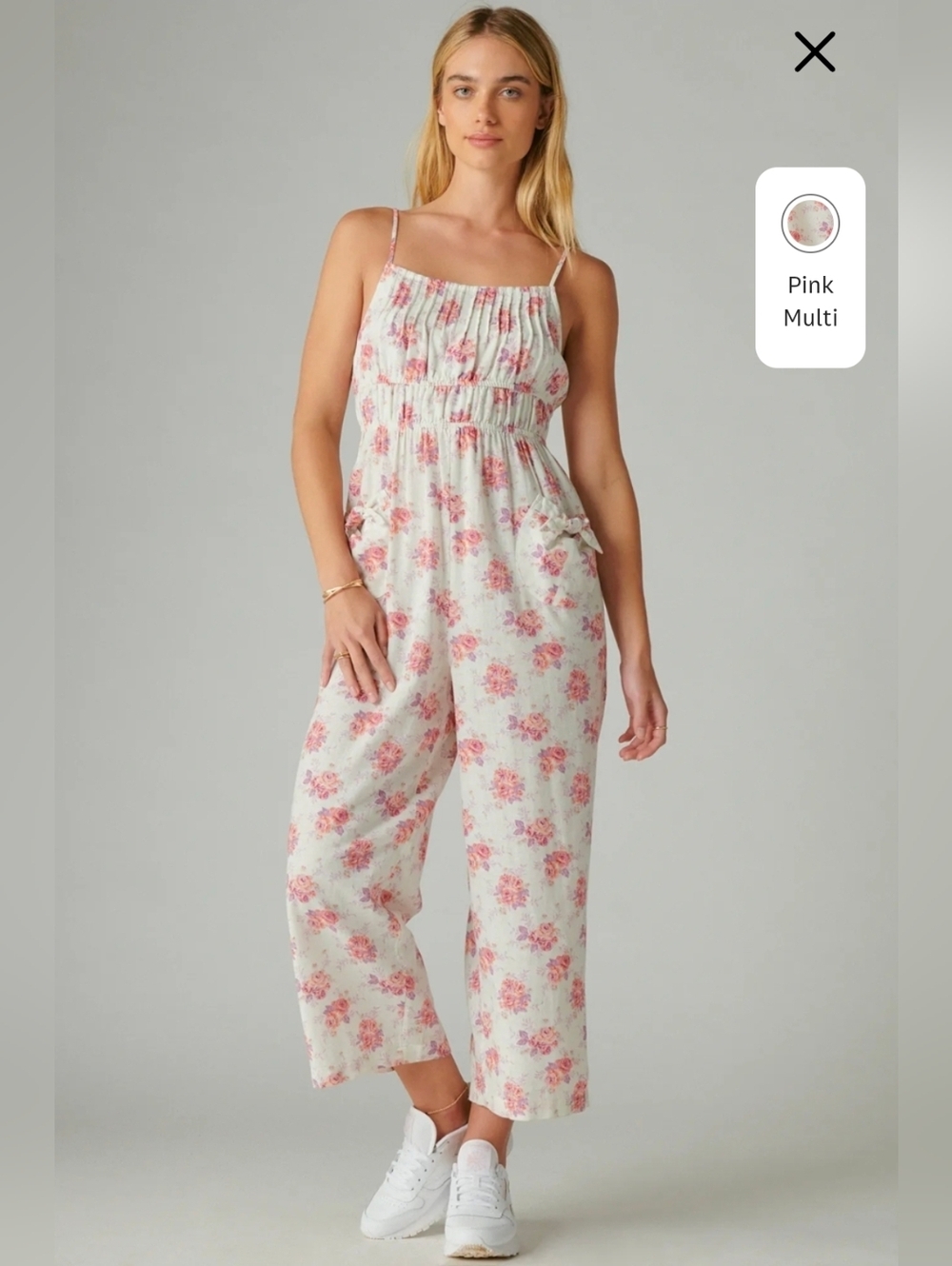 Lucky Brand Laura Ashley Printed Jumpsuit Size XS